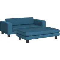 vidaXL Lit pour chien avec extension bleu 100x50x30 cm velours