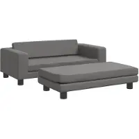 vidaXL Lit pour chien avec extension Gris 100x50x30 cm Similicuir