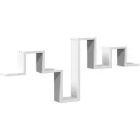 vidaXL Étagère murale blanc 104,5x10x43 cm bois d'ingénierie