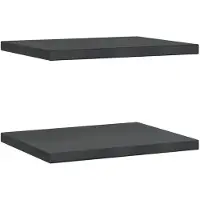 vidaXL Étagères murales 2 pcs 50x40x3 cm noir acier inoxydable