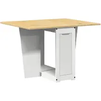 vidaXL Table à manger Butterfly Pliable Corona Blanc Pin massif