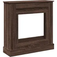 vidaXL Bordure de cheminée marron imitation chêne 90x30x90 cm Matériau dérivé du bois