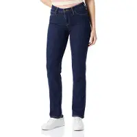 Lee Marion Straight Jeans, Solid Blue, 30W / 33L Femme