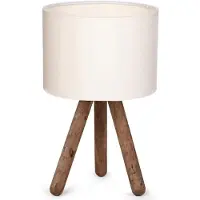 Opviq , AYD-2939, lampes de table, crème, bois, 19 x 15 x 32 cm