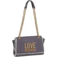 Love Moschino Femmes, Sac à main, Sac à bandoulière Denim Icon 4317, Bleu