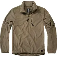 Brandit Pull-over 'Troyer Ripstop' olive / noir