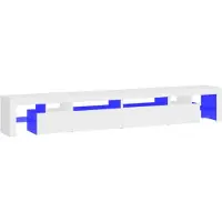 vidaXL Armoire TV avec lampes LED blanc 260x36,5x40 cm