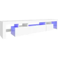 vidaXL Armoire TV avec lampes LED blanc 215x36,5x40 cm