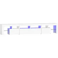 vidaXL Armoire TV avec lampes LED blanc 230x36,5x40 cm