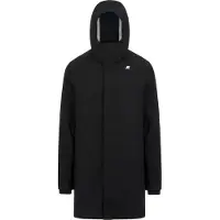 K-way - Parka longue et doublée - Thomas Bonded Black Blue Depht pour Homme - Taille M - Noir