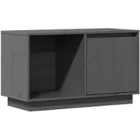vidaXL Armoire TV Gris 74x35x44 cm Pin massif