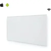 Adax Radiateur électrique compact Wi-Fi - Blanc - 2000 W - 95,5 x 42 x 9 cm - NEO COMPACT 20 KWT