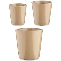 Usorteret Blumentopfset Ø 14 cm Ø 22 cm Ø 17 cm Cónica 3 Stücke Beige