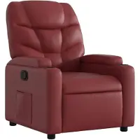vidaXL Fauteuil relax vin rouge similicuir