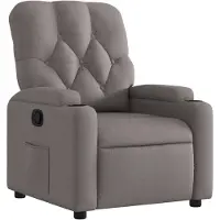 vidaXL Fauteuil relax Taupe Tissu