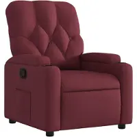 vidaXL Fauteuil relax rouge vin Tissu
