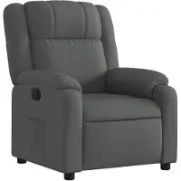 vidaXL Fauteuil relax gris foncé Tissu