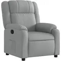vidaXL Fauteuil relax gris clair Tissu
