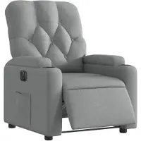 vidaXL Fauteuil relax électrique gris clair Tissu