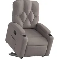 vidaXL Fauteuil relax avec releveur Taupe Tissu