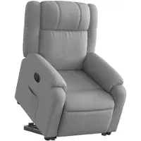 vidaXL Fauteuil relax releveur gris clair Tissu