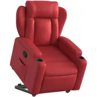 vidaXL Fauteuil relax releveur rouge similicuir