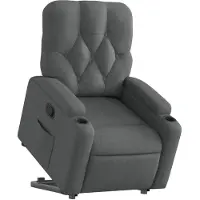 vidaXL Fauteuil relax releveur gris foncé Tissu