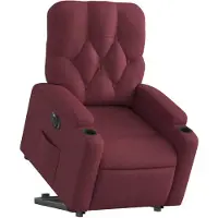 vidaXL Fauteuil relax avec releveur électrique Tissu rouge vin