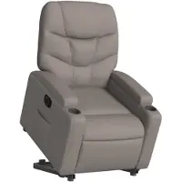 vidaXL Fauteuil relax avec releveur électrique Taupe Tissu