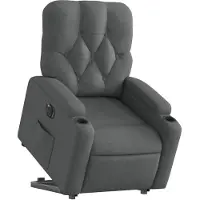 vidaXL Fauteuil relax avec releveur électrique Tissu gris foncé