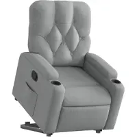 vidaXL Fauteuil relax releveur gris clair Tissu