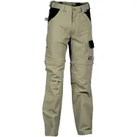 Cofra pantalon de travail professionnel 2 en 1 Helsinki, 100% coton kaki 64