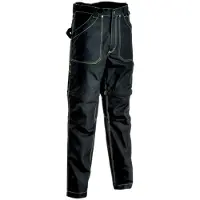 Cofra pantalon de travail professionnel 2 en 1 Helsinki, 100% coton noir 64