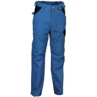 Cofra pantalon de travail professionnel 2 en 1 Helsinki, 100% coton bleu 64