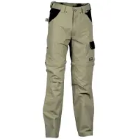 Cofra pantalon de travail professionnel 2 en 1 Helsinki, 100% coton kaki 52