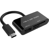 24hShop UHB-CR3-02 (USB-C), Lecteur de carte mémoire, Noir