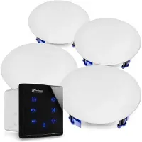 Power Dynamics Haut-parleurs de plafond Powerline A100B, lot de 4 (Set), Enceinte encastrable, Blanc