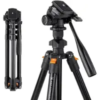 K&F Concept K234A0 Videostativ mit 3D-Kopf und Telefonhalter