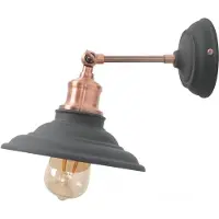 GTV Applique "Loret" 240V E27 Ø 20 cm Noir