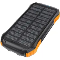 Choetech B658 Solar Powerbank 2X Usb 10000Mah Qi 5W (Noir et Orange)