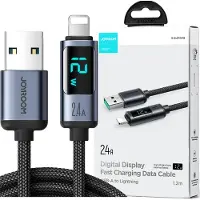 JOYROOM Prism Series A16 Lightning / Usb-A 2.4A 1.2M Cable with Led Display - Noir