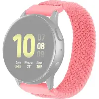 Cover-Discount 22mm Bracelet Nylon Loop rose (22 mm, Silicone), Sangles de montre, Pink