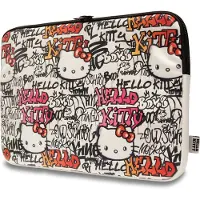 Hello Kitty Manchette HKCSZPDGPTE 14" beżowy/beige Zip PU Tags Graffiti (14", Apple), Sac pour notebook, Beige