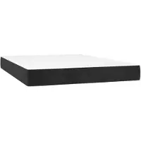 vidaXL Matelas à poches, Noir, 140X220X20 Cm, velours Lumarko !