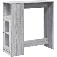vidaXL Table de bar avec étagère Gris Sonoma 101x40x103,5 cm Bois composite