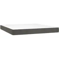 vidaXL Matelas à poches, Gris foncé, 160X220X20 Cm, velours Lumarko !