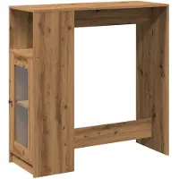 vidaXL Table de bar avec étagère Chêne Artisan 101x40x103,5 cm Bois composite