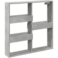 vidaXL Armoire murale gris béton 80x15x80 cm bois d'ingénierie