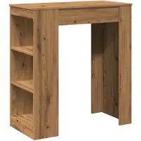 vidaXL Table de bar avec étagère Chêne Artisan 95x47x103,5 cm Bois composite