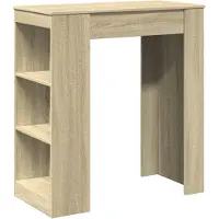 vidaXL Table de bar avec étagère Chêne Sonoma 95x47x103,5 cm Bois composite